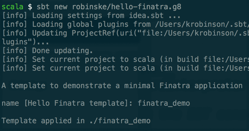 sbt terminal command